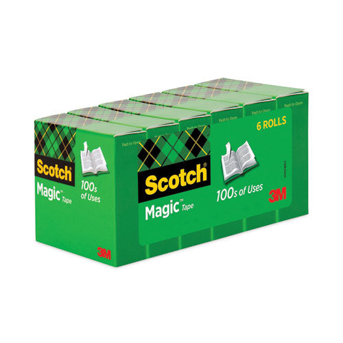 Image of Scotch® Magic Tape Refill, 1" Core, 0.75" X 83.33 Ft, Clear, 6/pack