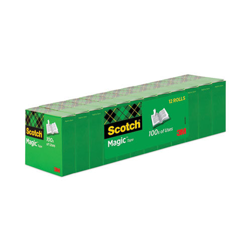 Image of Scotch® Magic Tape Value Pack, 1" Core, 0.75" X 83.33 Ft, Clear, 12/pack