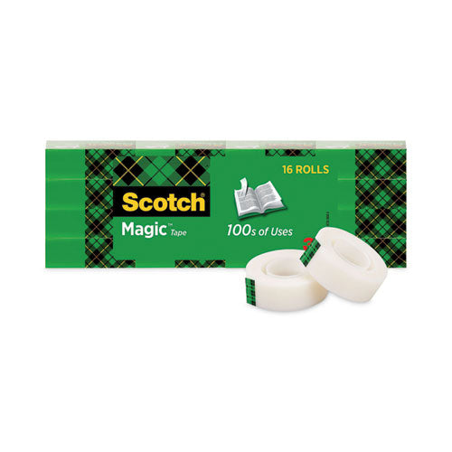 Image of Scotch® Magic Tape Value Pack, 1" Core, 0.75" X 83.33 Ft, Clear, 16/pack