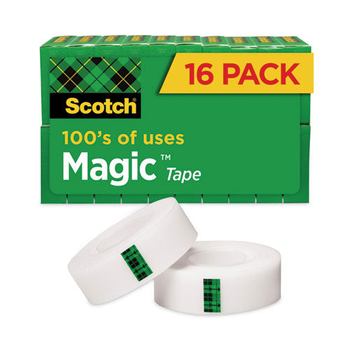 Image of Scotch® Magic Tape Value Pack, 1" Core, 0.75" X 83.33 Ft, Clear, 16/pack