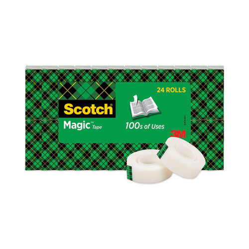 Image of Scotch® Magic Tape Value Pack, 1" Core, 0.75" X 83.33 Ft, Clear, 24/pack