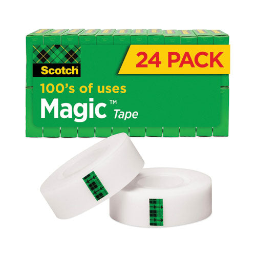 Image of Scotch® Magic Tape Value Pack, 1" Core, 0.75" X 83.33 Ft, Clear, 24/pack