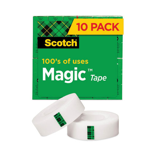 Image of Scotch® Magic Tape Value Pack, 1" Core, 0.75" X 83.33 Ft, Clear, 10/pack
