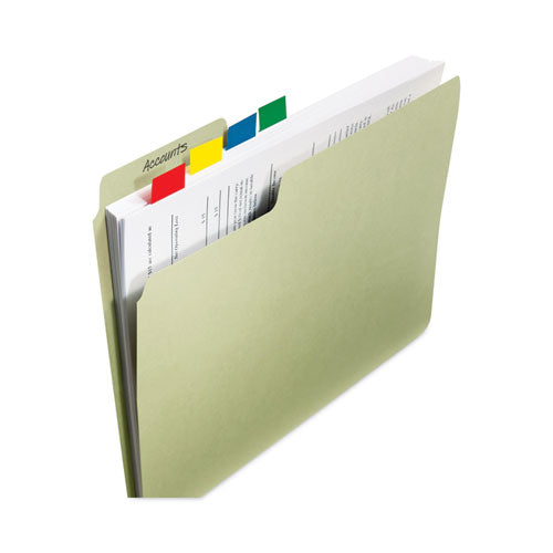 Image of Post-it® Flags Marking Page Flags In Dispensers, Green, 50 Flags/dispenser, 12 Dispensers/pack