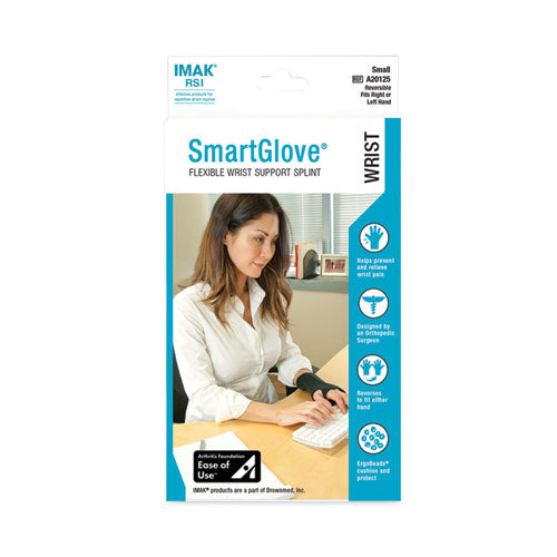 Image of IMAK® RSI SmartGlove Wrist Wrap, Small, Fits Hands Up to 3.25" Wide, Black
