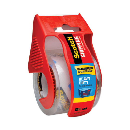 Image of Scotch® 3850 Heavy-Duty Packaging Tape With Dispenser, 1.5" Core, 1.88" X 66.66 Ft, Clear, 6/pack