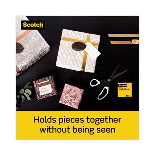 Image of Scotch® Double-Sided Permanent Tape In Handheld Dispenser, 1" Core, 0.5" X 20.83 Ft, Clear, 3/pack
