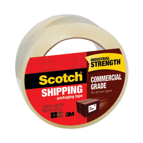 Image of Scotch® 3750 Commercial Grade Packaging Tape With St-181 Pistol-Grip Dispenser, 3" Core, 1.88" X 54.6 Yds, Clear, 36/carton