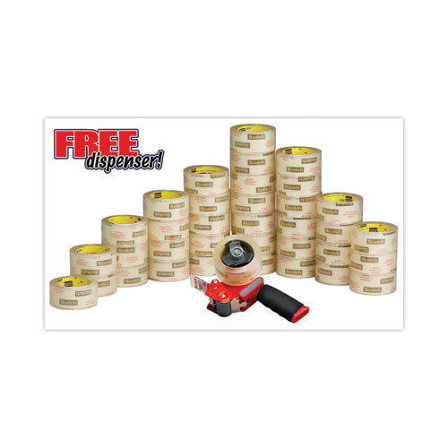 Image of Scotch® 3750 Commercial Grade Packaging Tape With St-181 Pistol-Grip Dispenser, 3" Core, 1.88" X 54.6 Yds, Clear, 36/carton