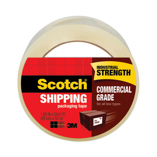 Image of Scotch® 3750 Commercial Grade Packaging Tape With Dispenser, 3" Core, 1.88" X 54.6 Yds, Clear, 48/pack