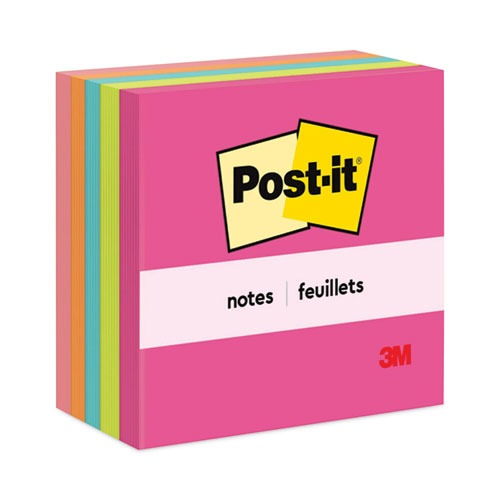Image of Post-it® Notes Original Pads in Poptimistic Collection Colors, 3" x 3", 100 Sheets/Pad, 5 Pads/Pack