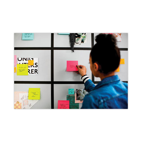 Image of Post-it® Notes Super Sticky Pads in Energy Boost Collection Colors, Note Ruled, 4" x 4", 90 Sheets/Pad, 6 Pads/Pack