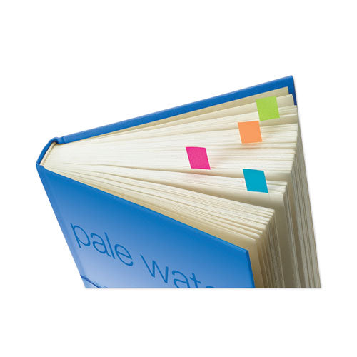 Image of Post-it® Flags Small Page Flags in Dispensers, 0.5 x 1.75, Four Colors, 35/Color, 4 Dispensers/Pack