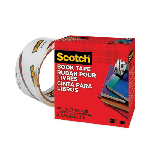 Image of Scotch® Book Tape, 3" Core, 2" X 15 Yds, Clear