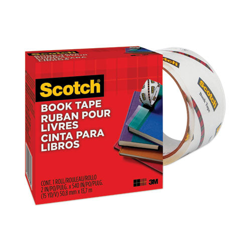 Image of Scotch® Book Tape, 3" Core, 2" X 15 Yds, Clear