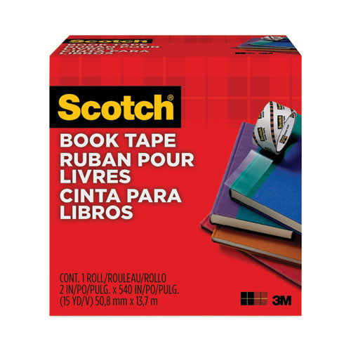 Image of Scotch® Book Tape, 3" Core, 2" X 15 Yds, Clear