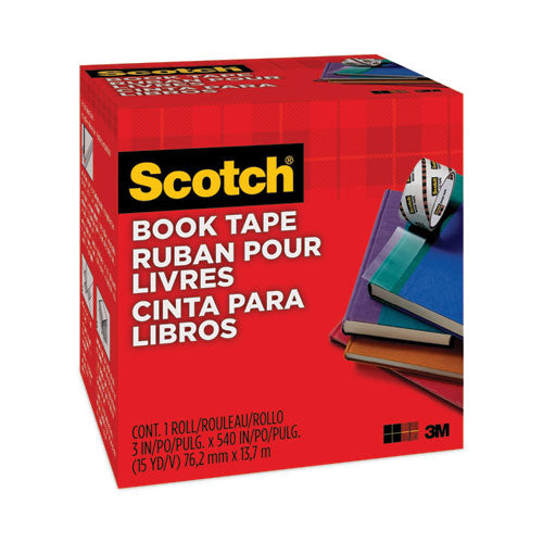 Image of Scotch® Book Tape, 3" Core, 3" X 15 Yds, Clear