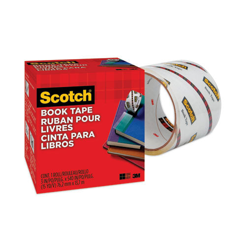 Image of Scotch® Book Tape, 3" Core, 3" X 15 Yds, Clear