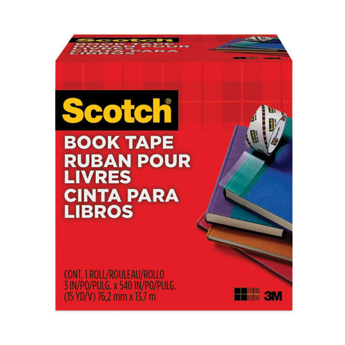 Image of Scotch® Book Tape, 3" Core, 3" X 15 Yds, Clear