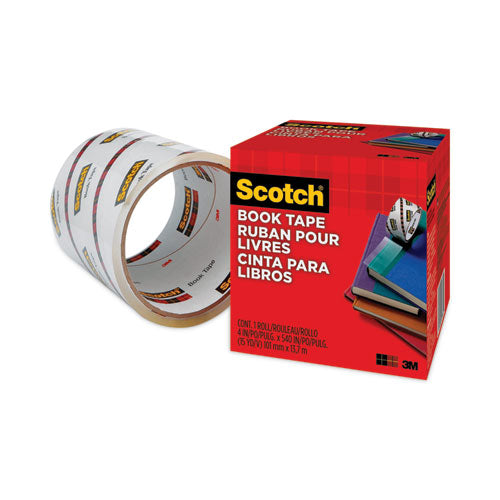 Image of Scotch® Book Tape, 3" Core, 4" X 15 Yds, Clear