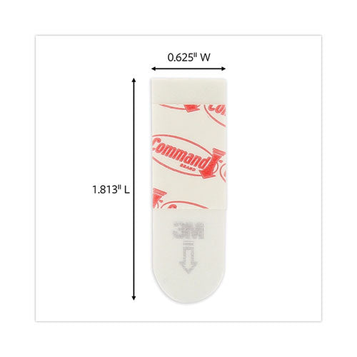 Image of Command Poster Strips, Removable, Holds Up To 1 Lb Per Pair, 0.63 X 1.75, White, 12/pack