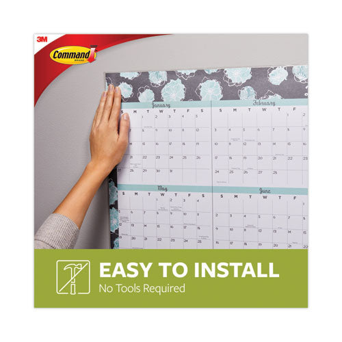 Image of Command Poster Strips, Removable, Holds Up To 1 Lb Per Pair, 0.63 X 1.75, White, 12/pack