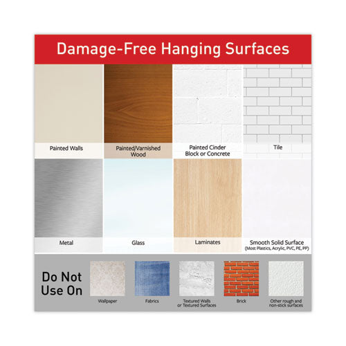 Image of Command General Purpose Designer Hooks, Medium, Plastic, White, 3 lb Capacity, 50 Hooks and 50 Strips/Carton