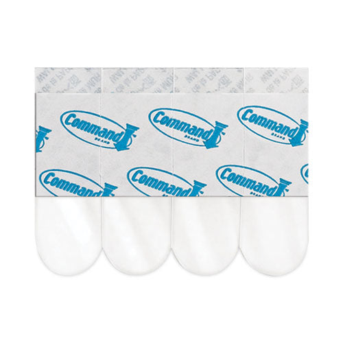 Image of Command Clear Hooks and Strips, Medium, Plastic, 2 lb Capacity, 50 Hooks with 50 Adhesive Strips/Carton