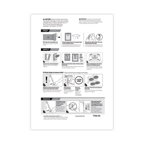 Image of Command Picture Hanging Strips, Removable, Holds Up To 4 Lbs Per Pair, 0.5 X 3.63, White, 4 Pairs/pack