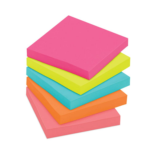 Image of Post-it® Notes Original Pads in Poptimistic Colors, Value Pack, 3" x 3", 100 Sheets/Pad, 14 Pads/Pack