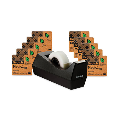 Image of Scotch® Magic Greener Tape, 1" Core, 0.75" X 75 Ft, Clear, 10/pack