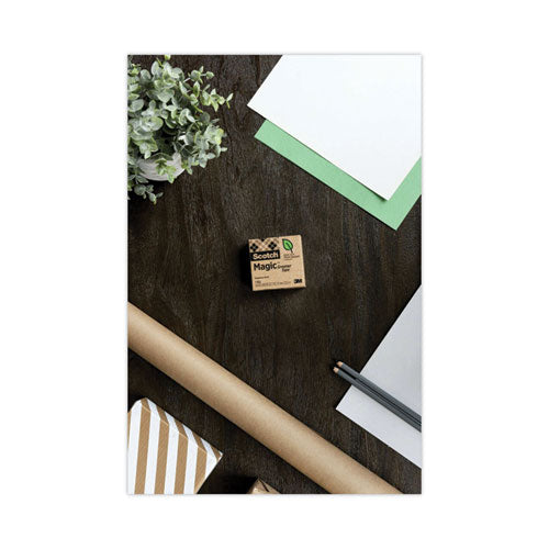 Image of Scotch® Magic Greener Tape, 1" Core, 0.75" X 75 Ft, Clear, 12/pack