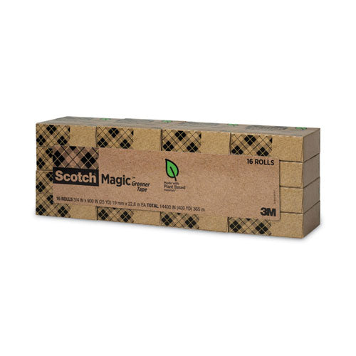 Image of Scotch® Magic Greener Tape, 1" Core, 0.75" X 75 Ft, Clear, 16/pack