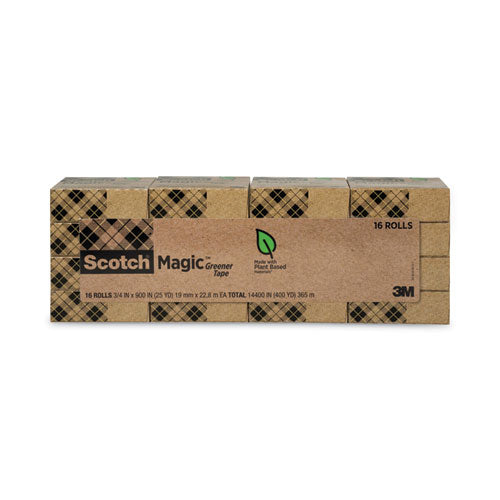Image of Scotch® Magic Greener Tape, 1" Core, 0.75" X 75 Ft, Clear, 16/pack