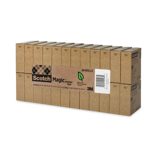 Image of Scotch® Magic Greener Tape, 1" Core, 0.75" X 75 Ft, Clear, 24/pack