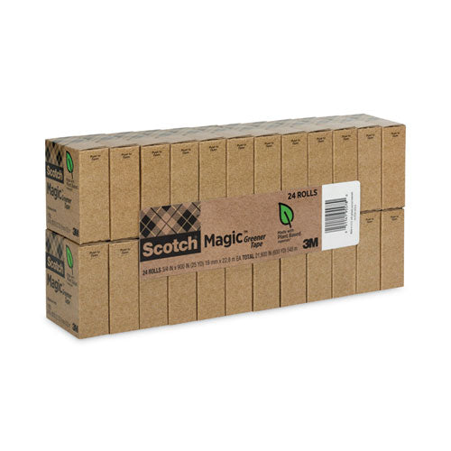 Image of Scotch® Magic Greener Tape, 1" Core, 0.75" X 75 Ft, Clear, 24/pack