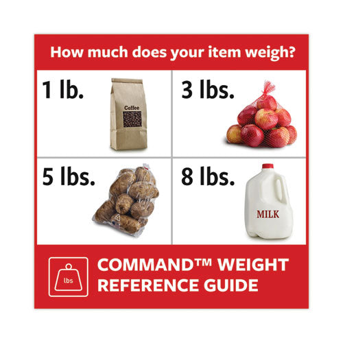 Image of Command General Purpose Hooks Multi-Pack, Large, Plastic, White, 5 lb Capacity, 3 Hooks and 6 Strips/Pack