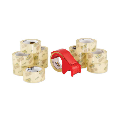 Image of Scotch® 3750 Commercial Grade Packaging Tape With Dp300 Dispenser, 3" Core, 1.88" X 54.6 Yds, Clear, 12/pack