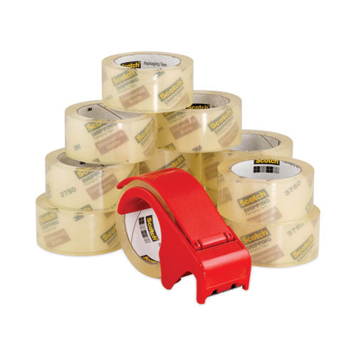 Image of Scotch® 3750 Commercial Grade Packaging Tape With Dp300 Dispenser, 3" Core, 1.88" X 54.6 Yds, Clear, 12/pack