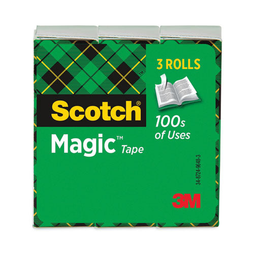 Image of Scotch® Magic Tape Refill, 3" Core, 1" X 72 Yds, Clear, 3/pack