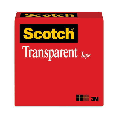 Image of Scotch® Transparent Tape, 3" Core, 1" X 72 Yds, Transparent