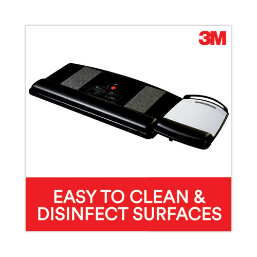 Image of 3M Knob Adjust Keyboard Tray With Highly Adjustable Platform, Black