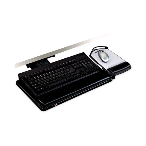 Image of 3M Knob Adjust Keyboard Tray With Highly Adjustable Platform, Black
