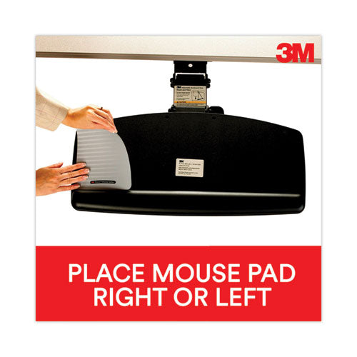 Image of 3M Easy Adjust Keyboard Tray, Standard Platform, 23" Track, Black