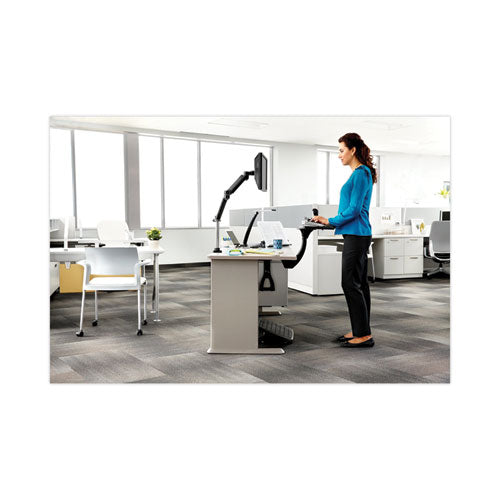 Image of 3M Sit/stand Easy Adjust Keyboard Tray, Highly Adjustable Platform,, Black