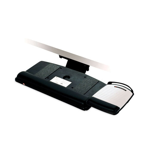 Image of 3M Sit/stand Easy Adjust Keyboard Tray, Highly Adjustable Platform,, Black