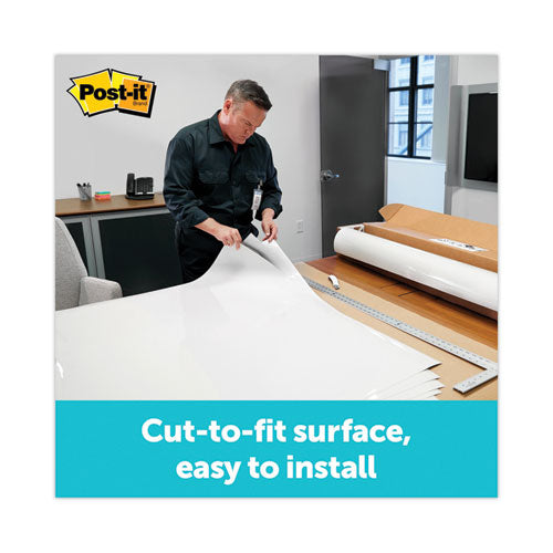 Image of Post-it® Dry Erase Surface, Laminate Film, 50 ft x 7 mil x 48", White