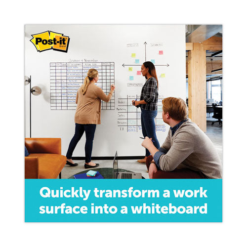 Image of Post-it® Dry Erase Surface, Laminate Film, 50 ft x 7 mil x 48", White