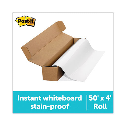 Image of Post-it® Dry Erase Surface, Laminate Film, 50 ft x 7 mil x 48", White