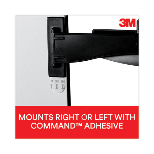 Image of 3M Swing Arm Copyholder, Adhesive Monitor Mount, 30 Sheet Capacity, Plastic, Black/silver Clip